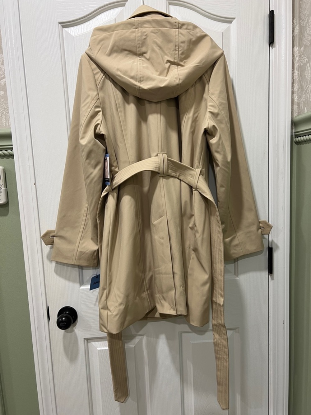 London Fog Tan Trench Coat with Belt - Picture 3 of 5